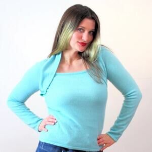 Sutton Studio 100% Cashmere Sweater Top; XL